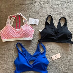 Fabletics Sports Bras - Pink, Black, and Blue